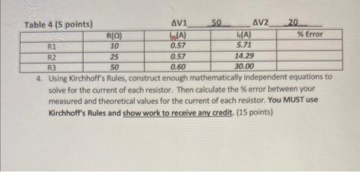 Solved 4 Using Kirchhoffs Rules Construct Enough 3375