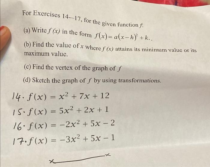 Solved Question: For each of the functions f given in | Chegg.com