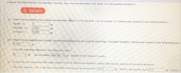 Solved Suppose That Blood Chloride Concentration (mmol/L) | Chegg.com