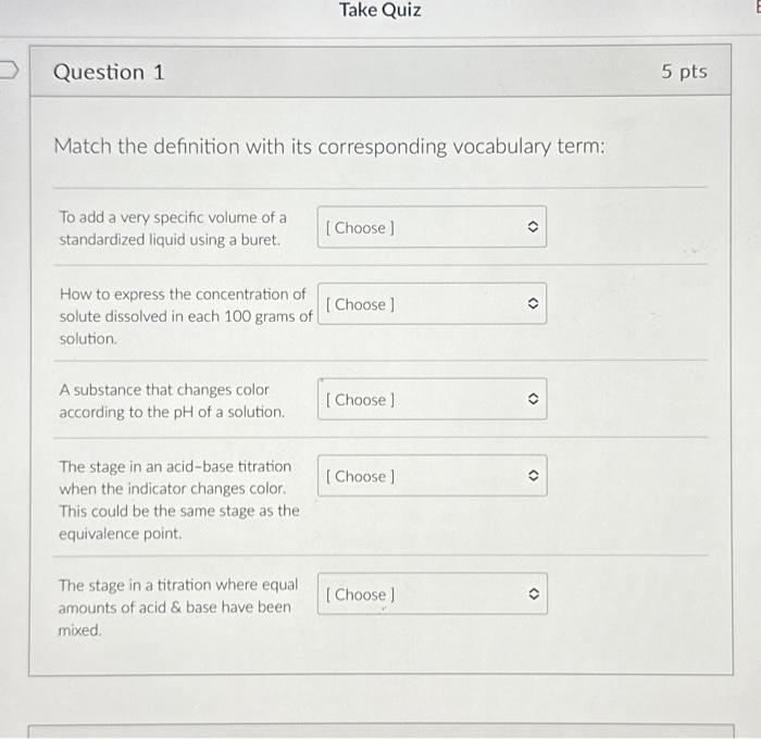 Solved Match the definition with its corresponding | Chegg.com