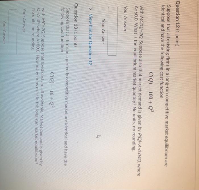 Solved Question 2 (1 point) Saved Suppose that in a | Chegg.com