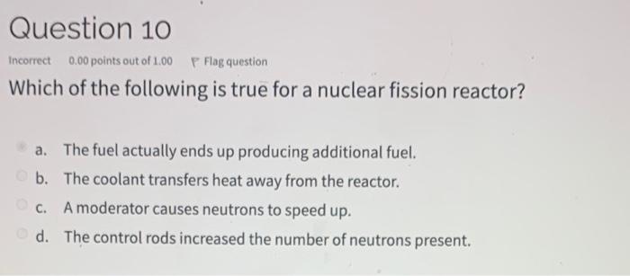 Solved Which Of The Following Is True For A Nuclear Fission | Chegg.com