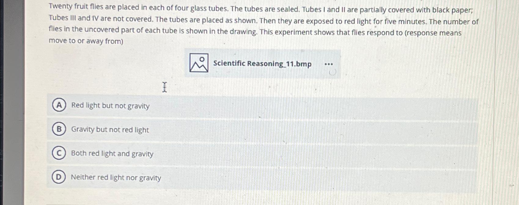 Solved Twenty Fruit Flies Are Placed In Each Of Four Glass 