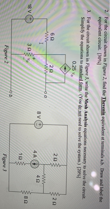 Solved 2. For the circuit shown in Figure 2, find the | Chegg.com