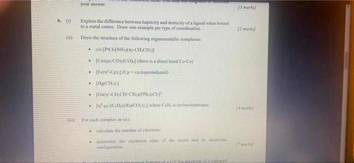 Solved b. (1) (11) your answer. Explain the difference | Chegg.com