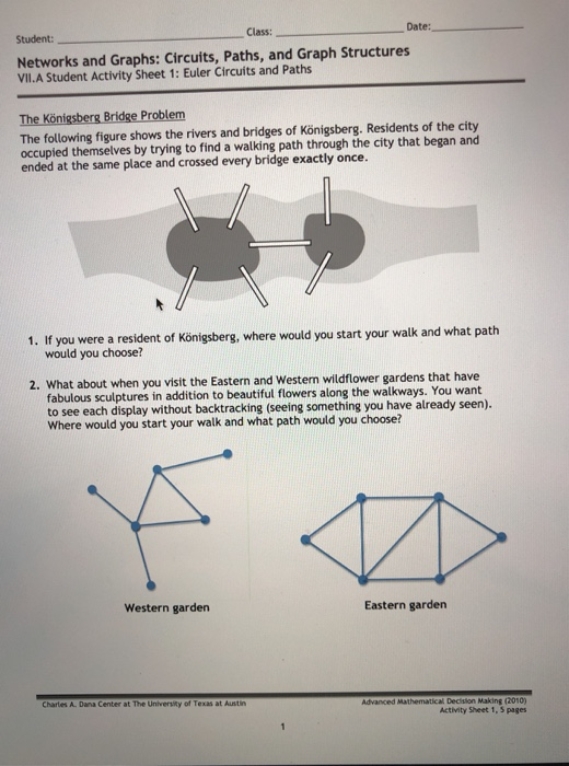 Student Date Works And Graphs Circuits Paths Chegg 