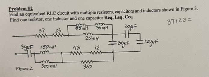 Solved Problem \#2 Find an equivalent RLC circuit with | Chegg.com