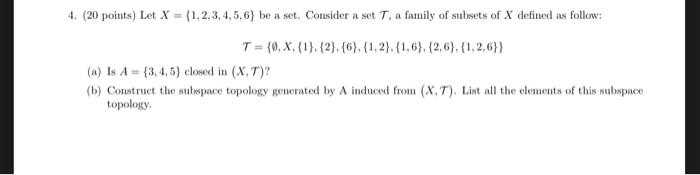 Solved (10 points) Let X = {1, 2, 3, 4, 5). List all the | Chegg.com