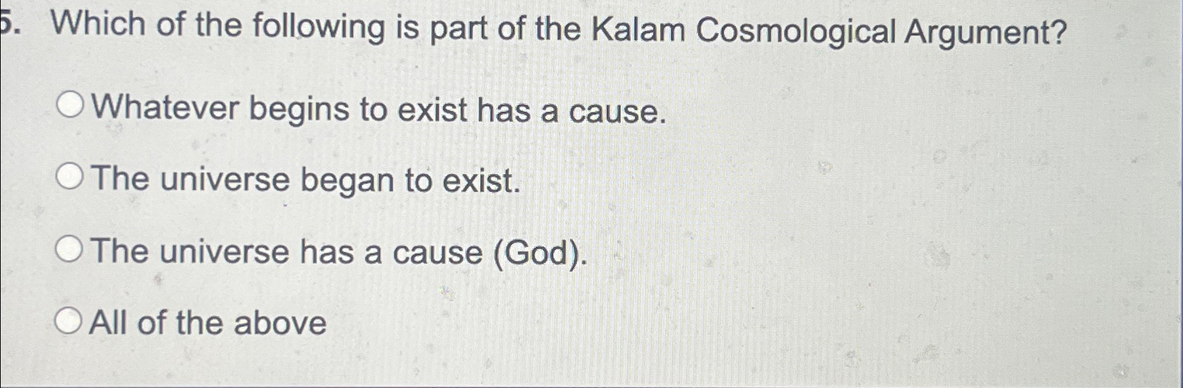 Solved Which of the following is part of the Kalam | Chegg.com