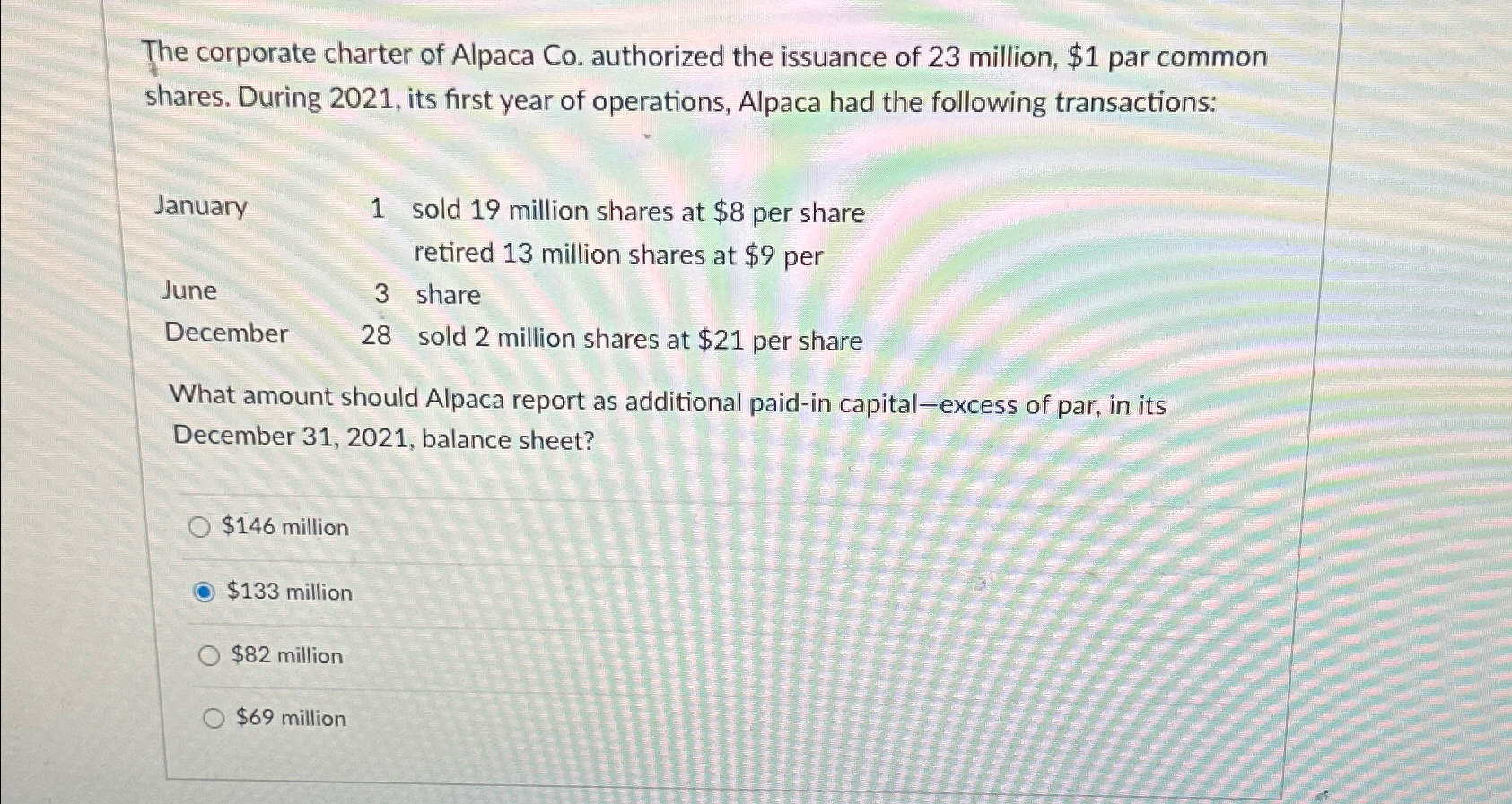 Solved The corporate charter of Alpaca Co. ﻿authorized the | Chegg.com