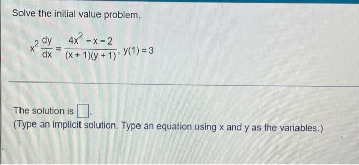 Solved Solve the initial value problem. | Chegg.com