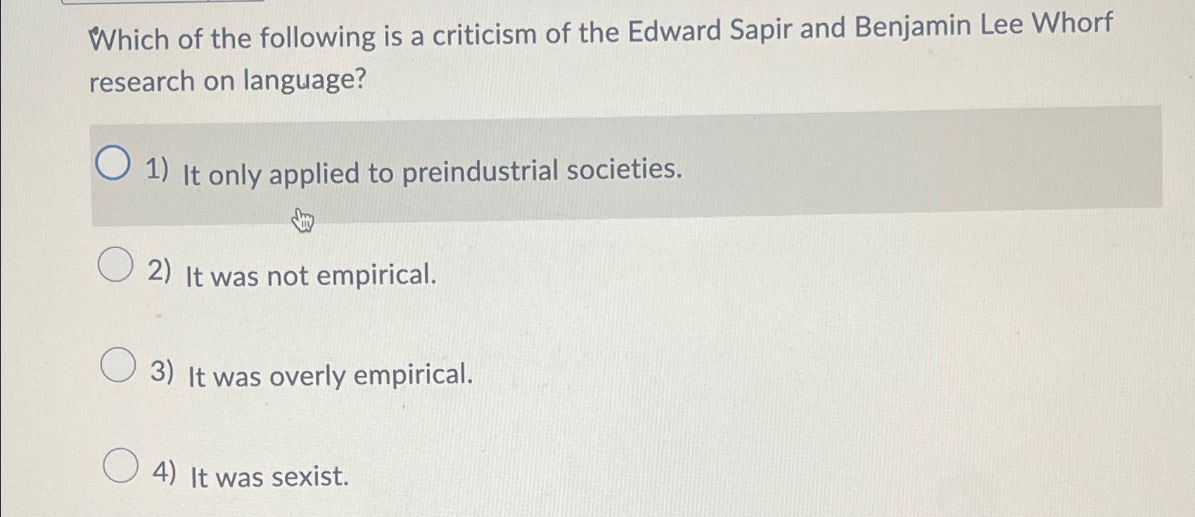 Which Of The Following Is A Criticism Of The Edward | Chegg.com