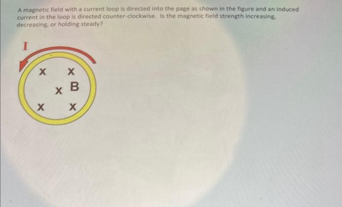 Solved A magnetic field with a current loop is directed into | Chegg.com