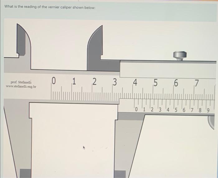 Solved What is the reading of the vernier caliper shown