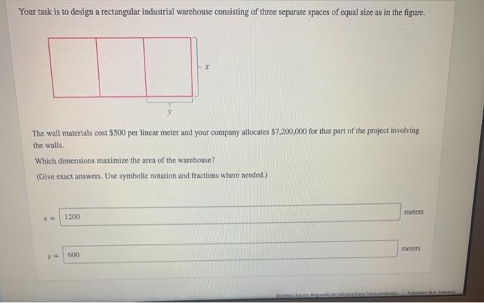 Solved Your task is to design a rectangular industrial | Chegg.com