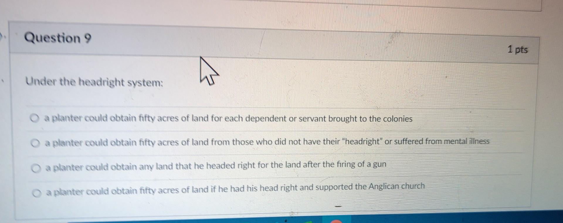 Colonial Headright System