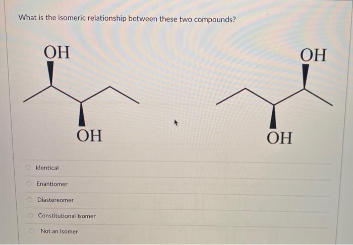 Solved What is the isomeric relationship between these two | Chegg.com
