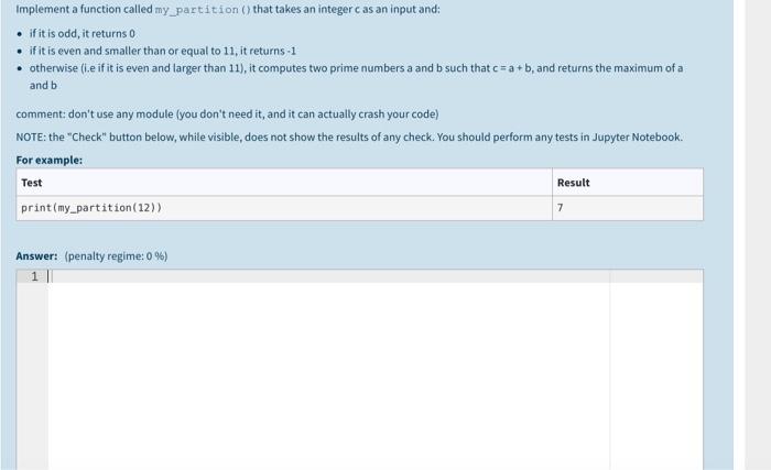 Solved Implement a function called my_partition that takes | Chegg.com