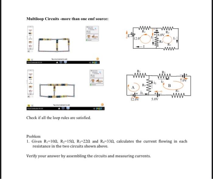 Solved Multiloop Circuits -more than one emf source: www www | Chegg.com