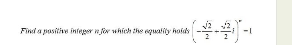 Solved 12 Find a positive integer n for which the equality | Chegg.com