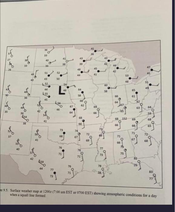 when a squall line formed.10. Label the cP and mT air | Chegg.com