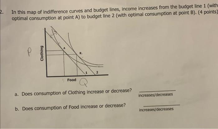 Solved In this map of indifference curves and budget lines, | Chegg.com