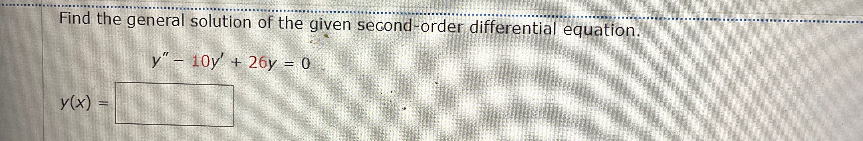 Solved Find the general solution of the given second-order | Chegg.com