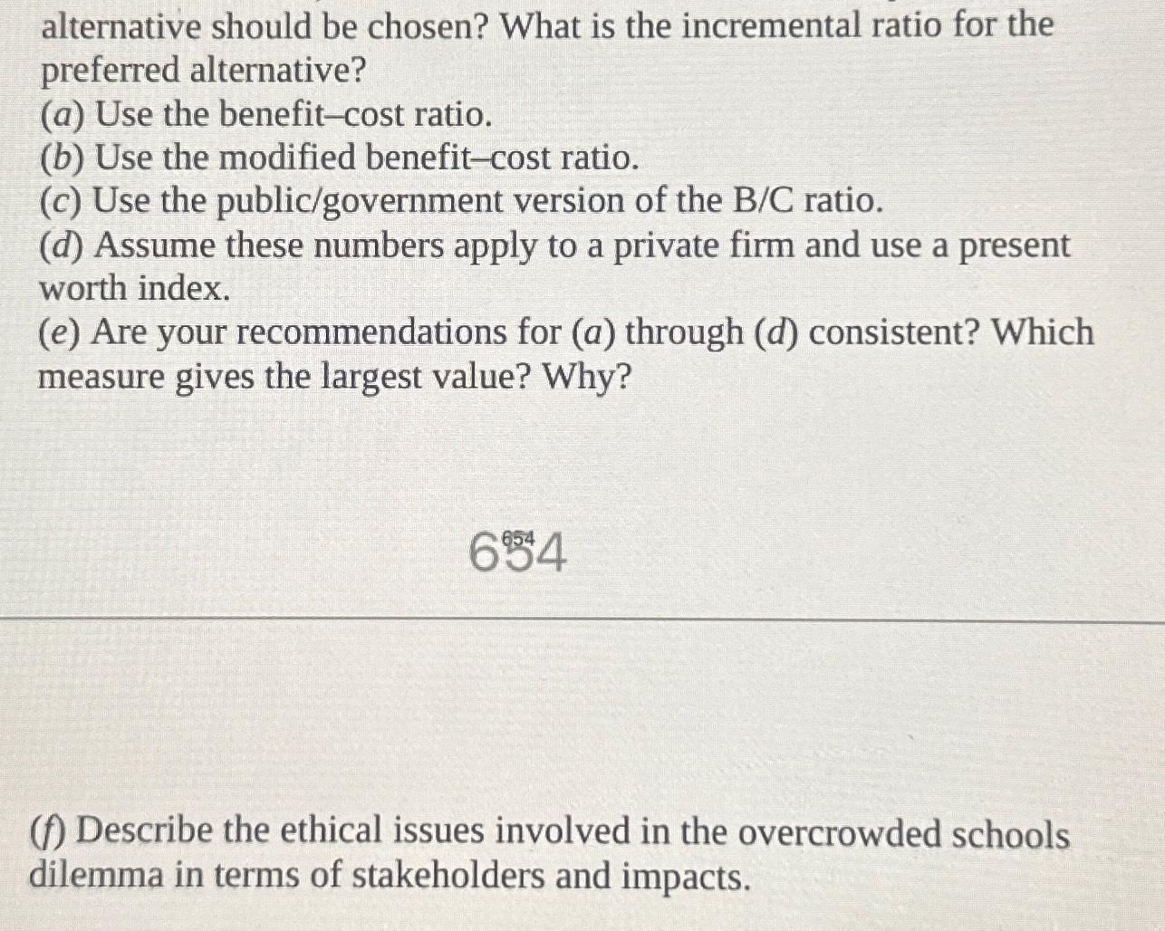 Solved which alternative should be chosen? What is the | Chegg.com