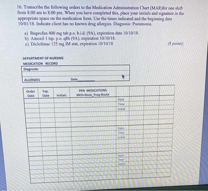 solved-16-transcribe-the-following-orders-to-the-medication-chegg