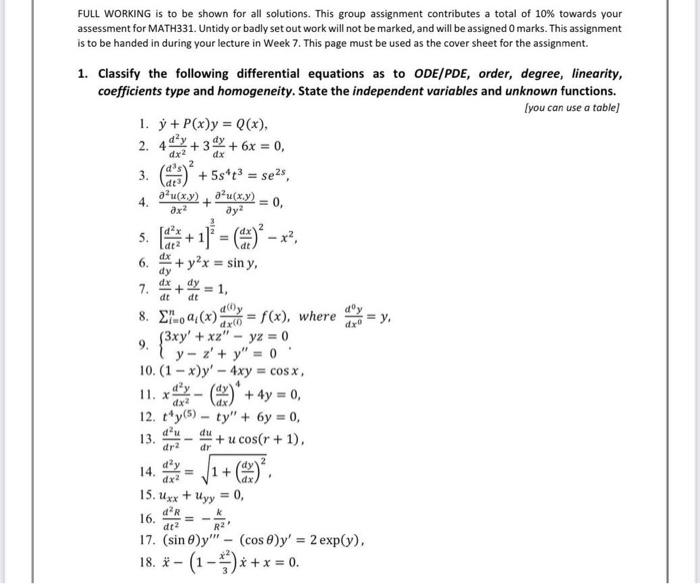 Solved Please I want a correct and clear solution to all the | Chegg.com