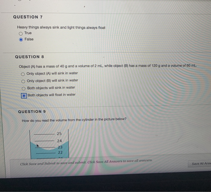 Solved Question 7 Heavy Things Always Sink And Light Thin Chegg Com