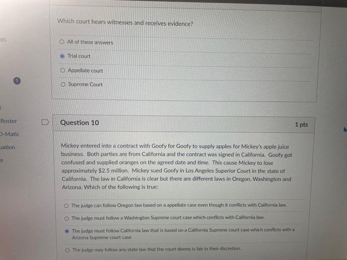 Solved Question 7 1 pts A directed verdict is A motion that