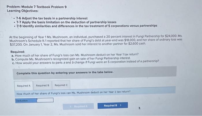 Solved Problem: Module 7 Textbook Problem 9 Learning | Chegg.com