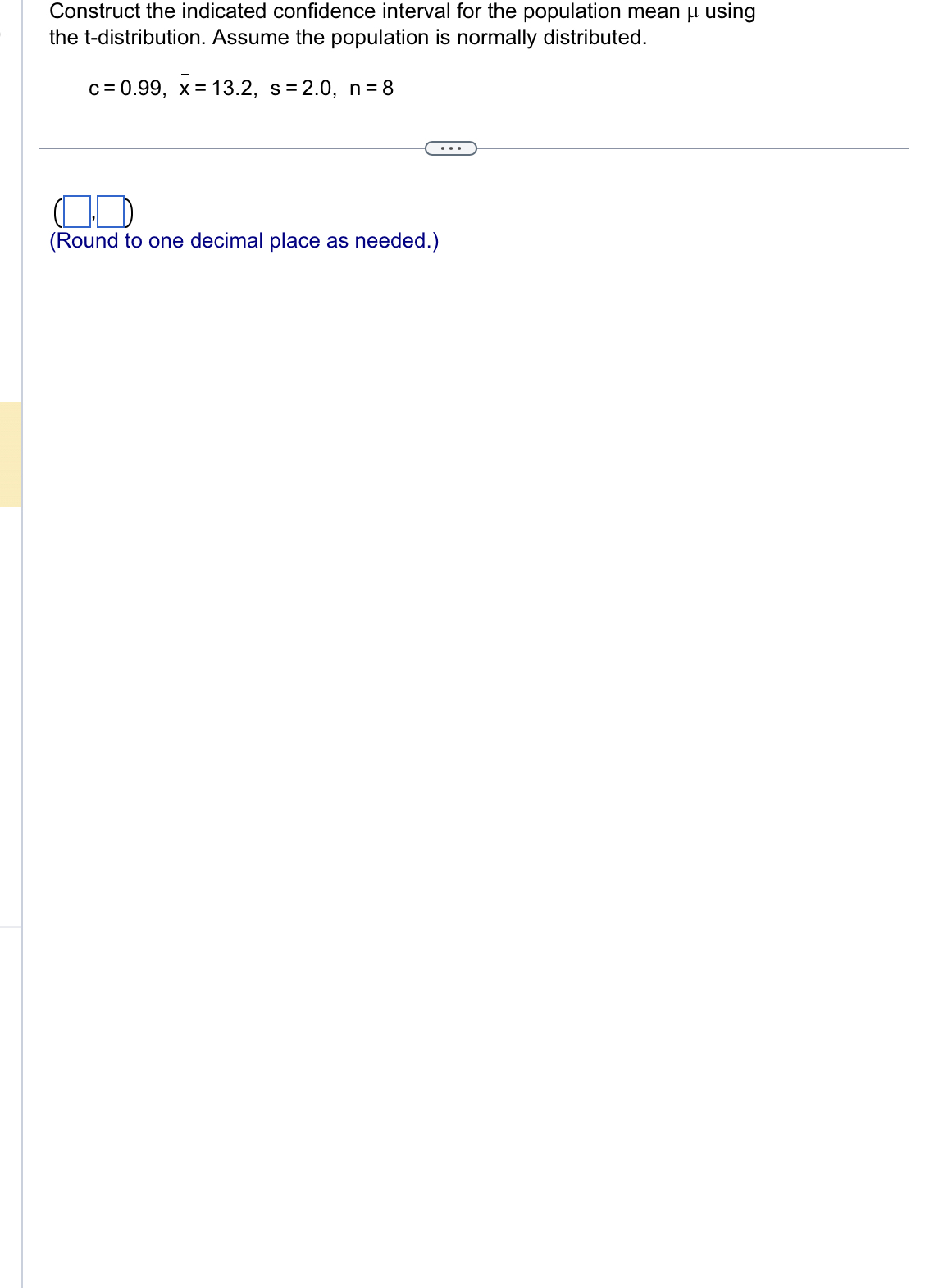 Solved Construct the indicated confidence interval for the | Chegg.com