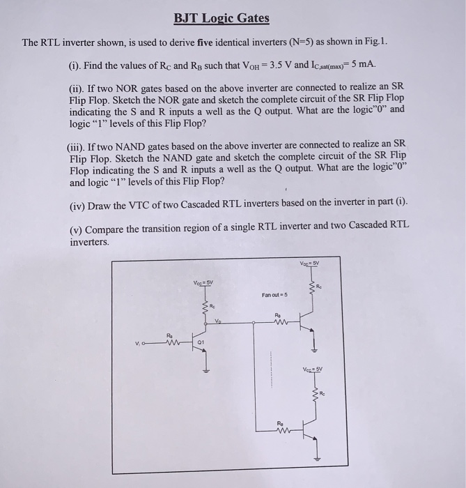Solved For The Bjt Inverter Circuit In The Figure Det vrogue.co