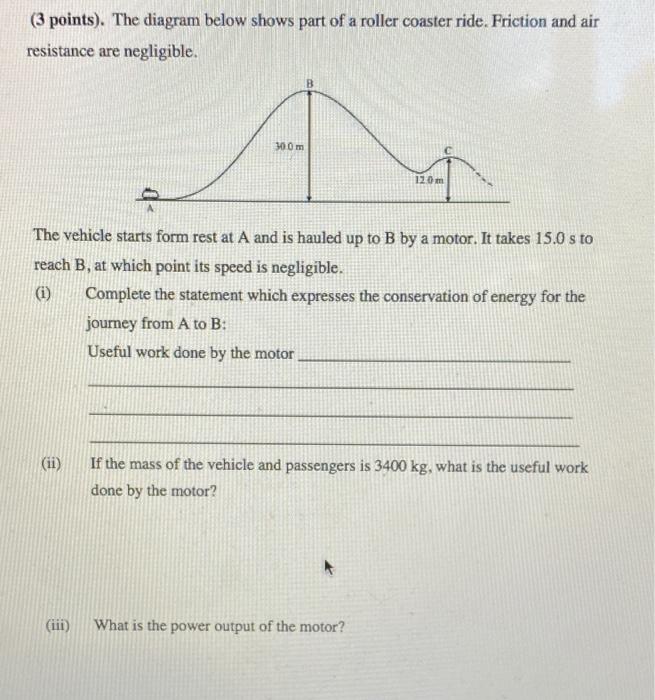 Solved 3 points . The diagram below shows part of a roller