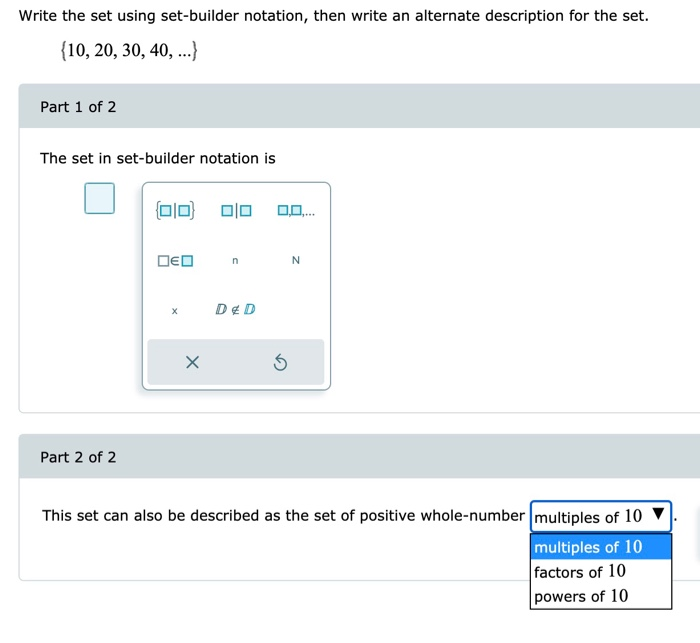 Solved Write The Set Using Set-builder Notation, Then Write | Chegg.com