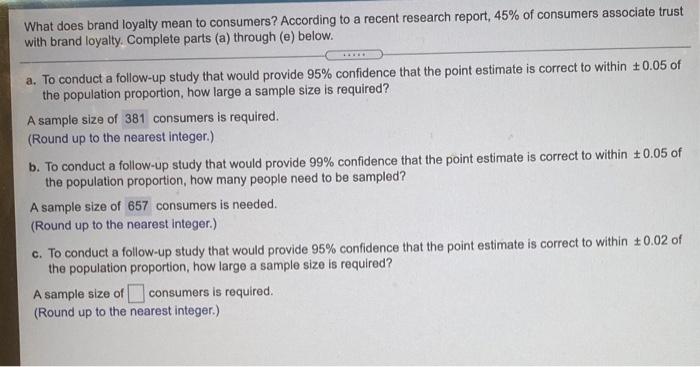 Solved What does brand loyalty mean to consumers? According | Chegg.com