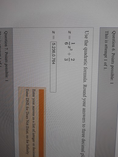 Solved Question 6. Points possible: 1 This is attempt 1 of 1 | Chegg.com