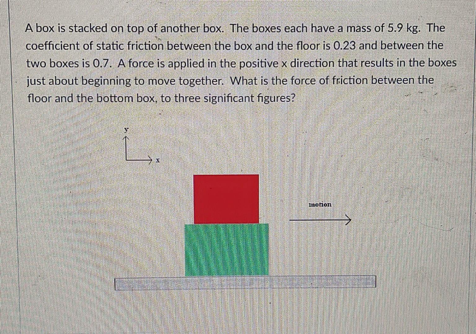 Solved A Box Is Stacked On Top Of Another Box The Boxes Chegg solved-a-box-is-stacked-on-top-of-another-box-the-boxes-chegg