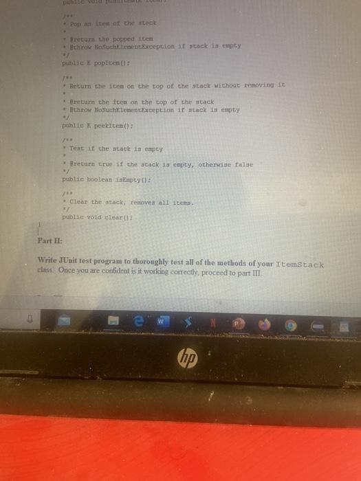 Solved Create an implementation of a stack for the following | Chegg.com