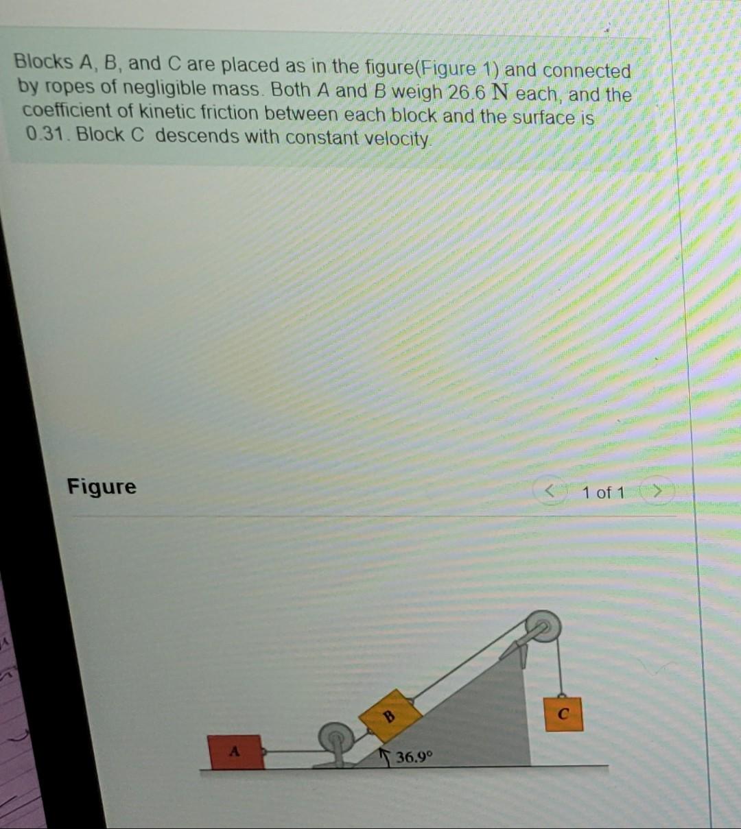 Solved Blocks A, B, and C are placed as in the figure(Figure | Chegg.com