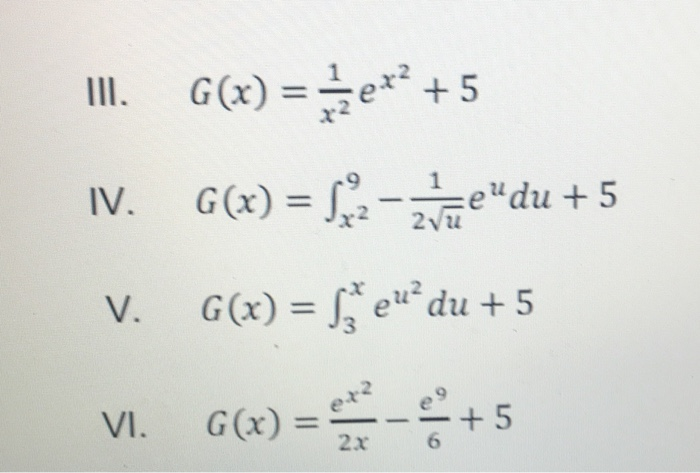 Solved B Which G X Is Are Antiderative S Of F X Ex Chegg Com