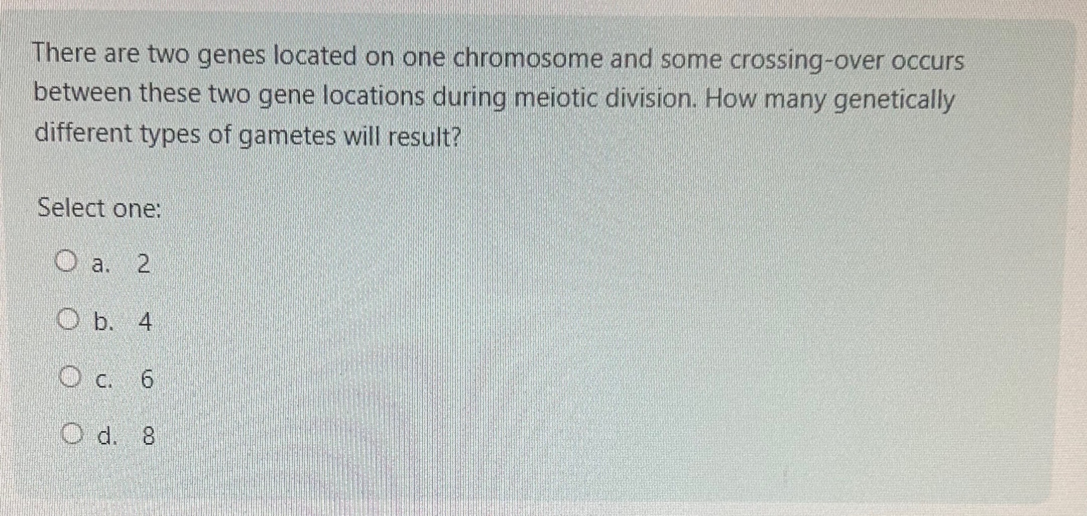 Solved There are two genes located on one chromosome and | Chegg.com