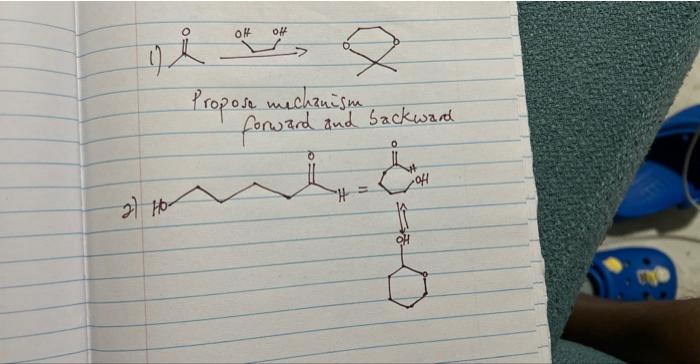 Solved Propose mechanism forward and backward 2) | Chegg.com