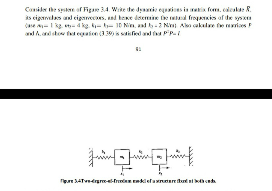Solved Consider the system of Figure 3.4. Write the dynamic | Chegg.com