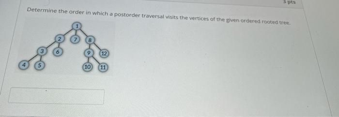 Solved Determine the order in which a preordin.. | Chegg.com