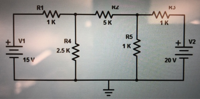 4rkyt R1 R2 R3 R4 Picture Reference Solved R1 R2 K3 5K R5 V1 V2 R4 2.5K 1K 15 V 20 V R3 R4 3K | Chegg.com