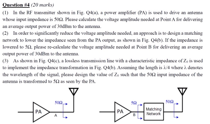 Transmitter Rqa Solved Question #4 (20 marks) (1) In the RF transmitter | Chegg.com