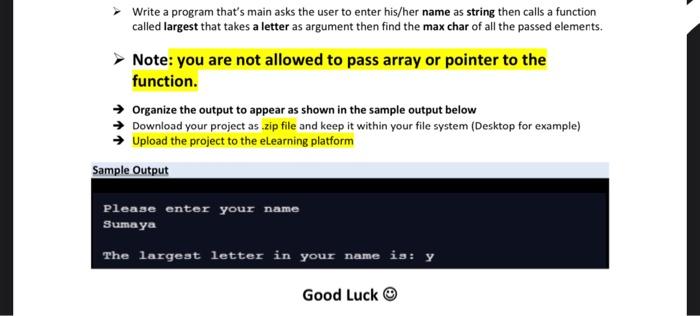 Solved Write a program that's main asks the user to enter | Chegg.com